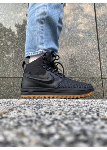 Чорні Зимовий кросівки чоловічі nike lunar force 17 duckboot black 1 найк дакбут No Brand