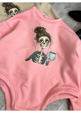 Рожевий світшот жіночий з принтом — замір в описі Vione малюнок без декору (368708974)