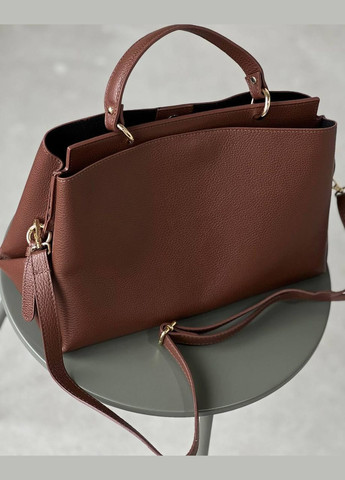 Жіноча шкіряна сумка коричнева 801001 Vera Pelle MONICA (317365271)