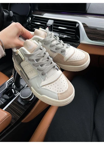 Белые демисезонные кроссовки мужские adidas forum low white green 2.0 адидас форум белые No Brand