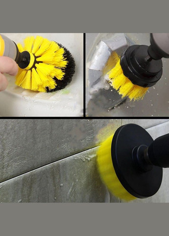 Набір щіток універсальний для чистки 3 насадки під шуруповерт дриль (М1140050) No Brand (303925128)