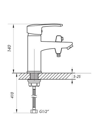 Смеситель для умывальника PUD1 146 с выходом на душевую лейку (ZX2871) Zerix (322003591)