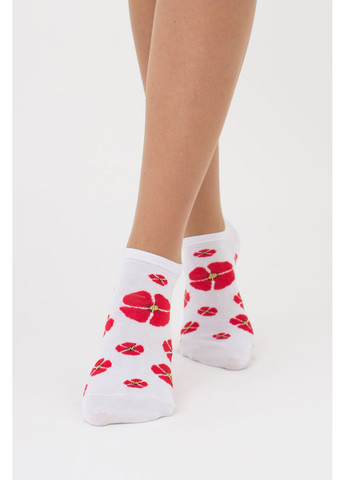 Білі набір жіночих шкарпеток 2 пари Giulia квіткові (351853974)