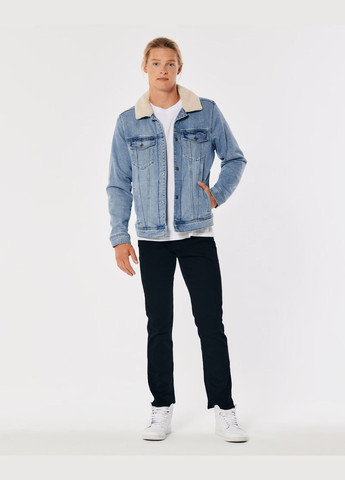 Блакитна демісезонна джинсова куртка hc9773 Hollister