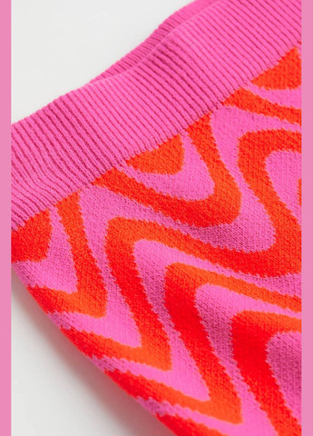 Разноцветная с абстрактным узором юбка вязаная H&M