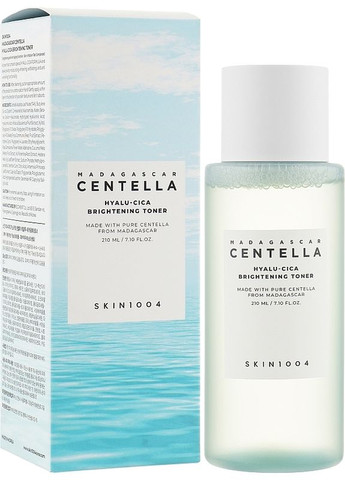 Тонер освітлювальний на основі гіалуронової кислоти Madagascar Centella Hyalu-Cica Brightening Toner 210ml (2-1142805) SKIN1004 (369796660)