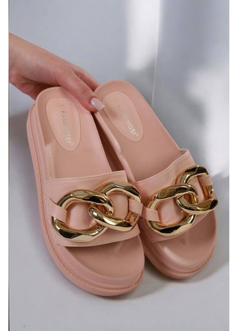 Розовые шлепанцы женские цепь розовые Kamengsi