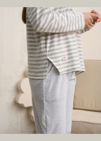 Світло-сіра жіночий комплект зі штанами Nicoletta