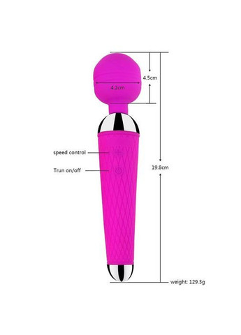 Вибратор "Волшебная палочка" USB - Фиолетовый - Вибраторы No Brand (367624533)
