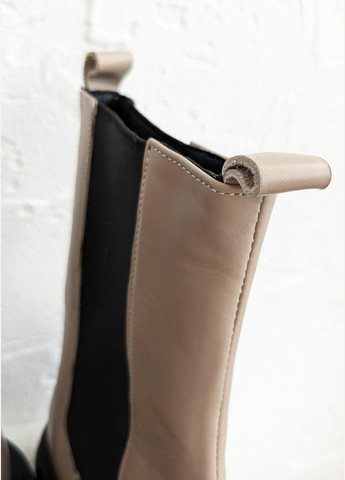 Осенние идеальные кожаные челси на высокой подошве челси INNOE