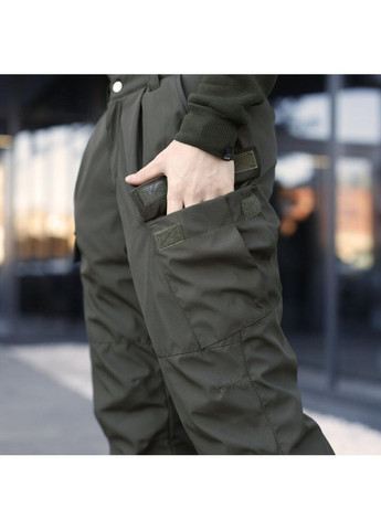 Тактические мужские зимние штаны на флисе олива Freedom (358068087)