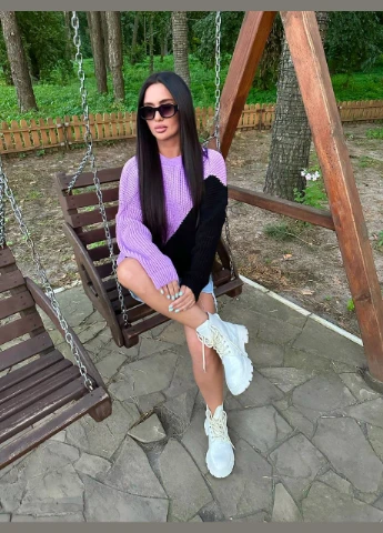 Фиолетовый женский шерстяной свитер диагональ фиолетовый You Best