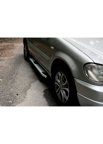 Бокові пороги Mevsim Grey (2 шт., Алюміній) для Mercedes ML W163 1997-2005 рр Erkul ML-Class (388947614)
