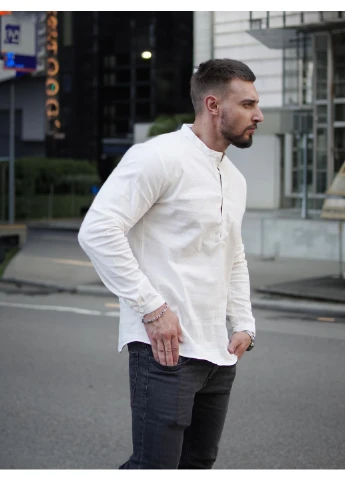Стильна сорочка з льону чоловіча. No Brand (388845861)