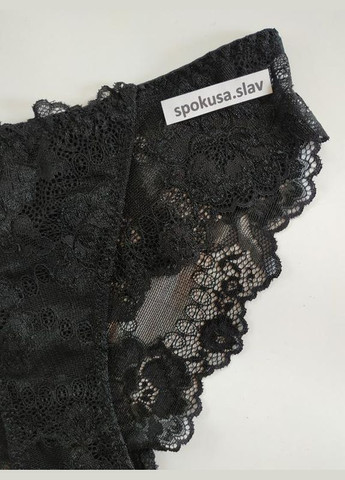 Трусики сліпи чорного кольору з мережива жіночі perfect Lormar (324833460)