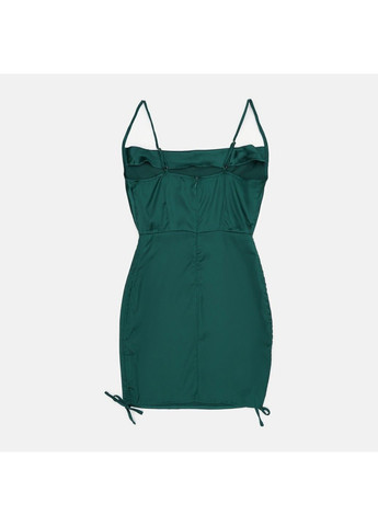 Зеленое коктейльное платье с микро-дефектом Missguided однотонное