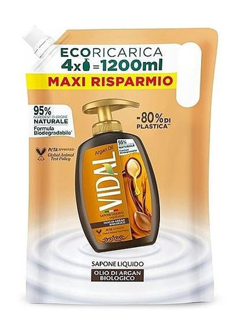 Рідке мило "Олія аргани" Liquid Soap Argan (дой-пак) 1200ml (1088340-133836) Vidal (368645448)