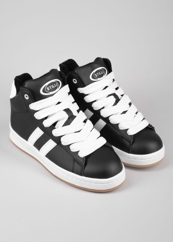 Чорні кеди жіночі hb940-3 чорні високі шкіряні зимові 344795 Power