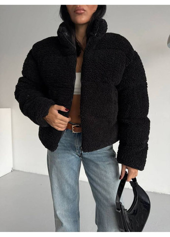 Черная зимняя женская куртка короткая с синтепоном Nositi 4268-13-700