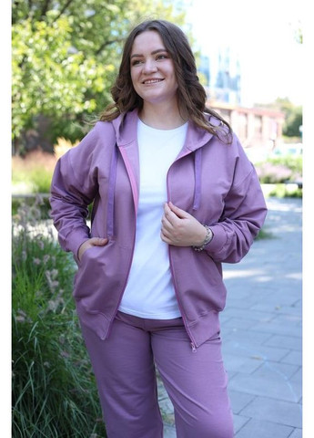 Женский спортивный костюм (худы на замке + джогеры) фиолет (М136.2) UMON (369150005)