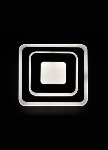 Сучасний квадратний світильник стельовий LED для кімнати кухні ванної 26133 Чорний 4х20х20 см. Sunnysky (364492862)