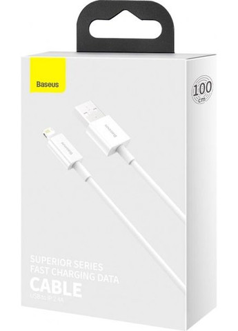 Кабель Superior Series Fast Charging Data Cable USB to Lightning 2.4A 1m White Baseus (297453810)