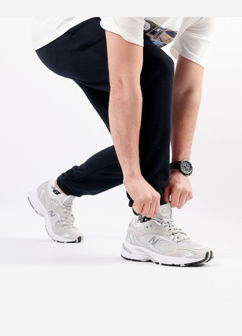 Серые демисезонные кроссовки мужские new balance gray suede white No Brand 725