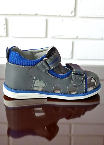 Серые спортивные, повседневные босоножки ортопедические для мальчика на липучках том м Tom.M на липучке