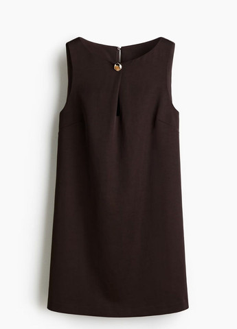 Темно-коричневое платье H&M однотонное
