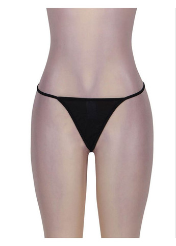 Комплект мереживний пояс для панчіх і трусики стрінги, чорний Star Night (361670792)