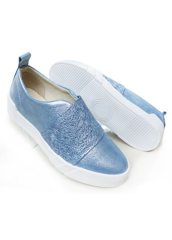 Шкіряні жіночі мокасини, блакитного кольору. Fashion (348472369)