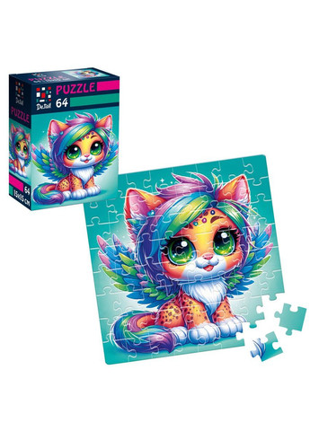 Пазли De.tail. Казковий леопардик. 64 деталі DT1234-23 Vladi toys (366683134)