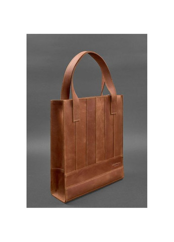 Кожаная сумка женская через плечо шоппер Бэтси светло-коричневая Crazy horse BlankNote (302008808)