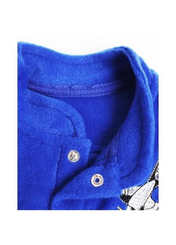 Синяя флисовая рубашка для мальчика электрик с вышивкой лилия флис (365776786)