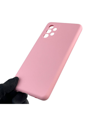 Чохол для Galaxy A52 5G (SM-A526) силіконовий з мікрофіброю нековзний на самсунг а52 5г рожевий Samsung (366387174)