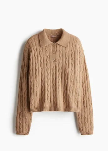 Темно-бежевый демисезонный свитер H&M