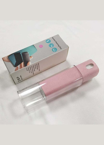 Набір 2 в 1 спрей 10мл + мікрофібра / для очищення екрану телефона, планшета, ноутбука / Рожевий No Brand (322567983)