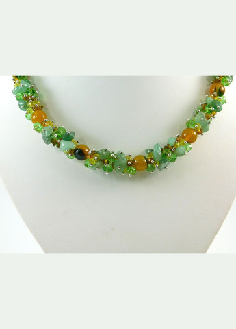 Намисто "Нефритова осінь" Агат, Нефрит Fursa fashion (322315810)