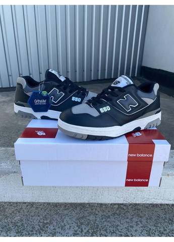 Сірі Осінні кросівки чоловічі new balance 550 grey black нью беланс 550 No Brand