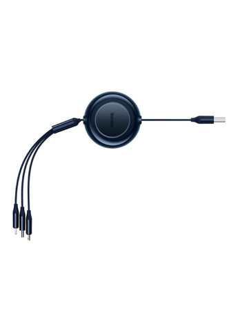 Кабель Bright Mirror 2 Series Retractable 3-in-1 Fast Charging Data Cable USB to M+L+C 3.5A 1.1m Blue Baseus (371363797)