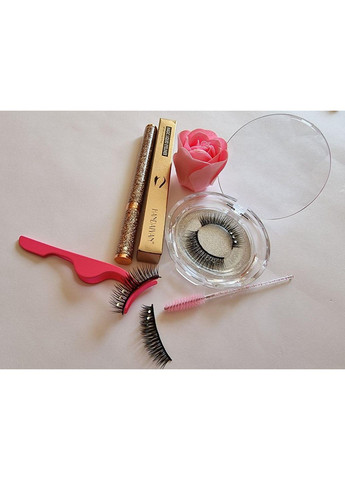 Многоразовые ресницы со стразами + Маркер подводка для одевания ресницы + щеточка Magnetic Lashes (366668522)