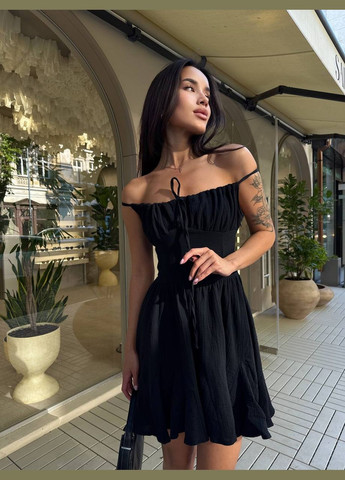 Чорна повсякденний сукня жіноча Україна однотонна