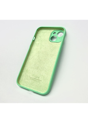 Чохол Silicone case 14 full camera мікрофібра силіконовий для айфон 14 mint No Brand (369137157)