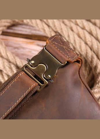 Вінтажна поясна сумка з натуральної шкіри 21294 Коричнева Vintage (298568472)