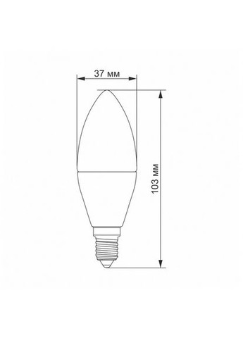LED лампа C37e 7W E14 4100K Videx (366218279)