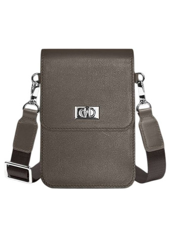 Сумка клатч через плечо женская из натуральной кожи для телефона и для документов маленькая Темно-бежевый 38292 BlankNote (355245407)