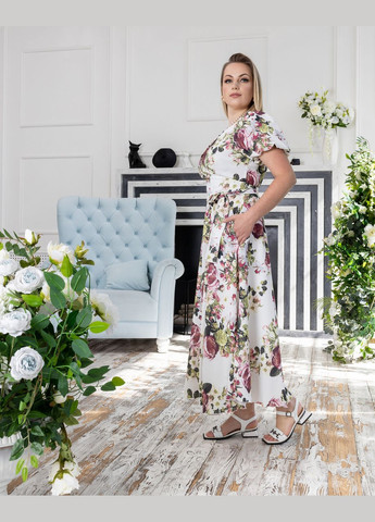 Білий вечірня сукня нінель біла букет 0408 Vlavi