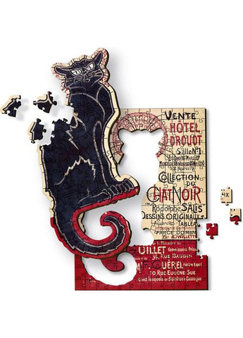 Пазли фігурні з дерева Чорний кіт Теофіль Стейнлен 200 елементів Trefl (322288937)