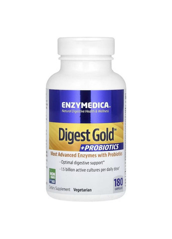 Натуральная добавка Digest Gold + Probiotics, 180 капсул Enzymedica (293339782)