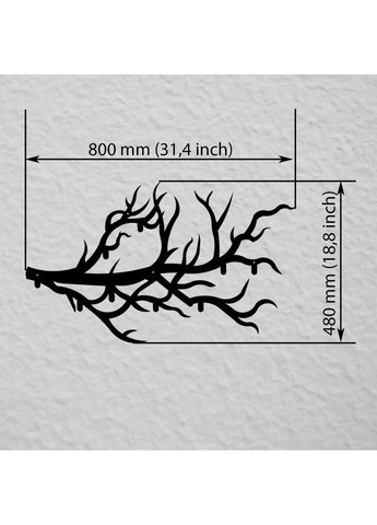 Вішалка для одягу з металу "Гілка дерева №5" No Brand (368896366)